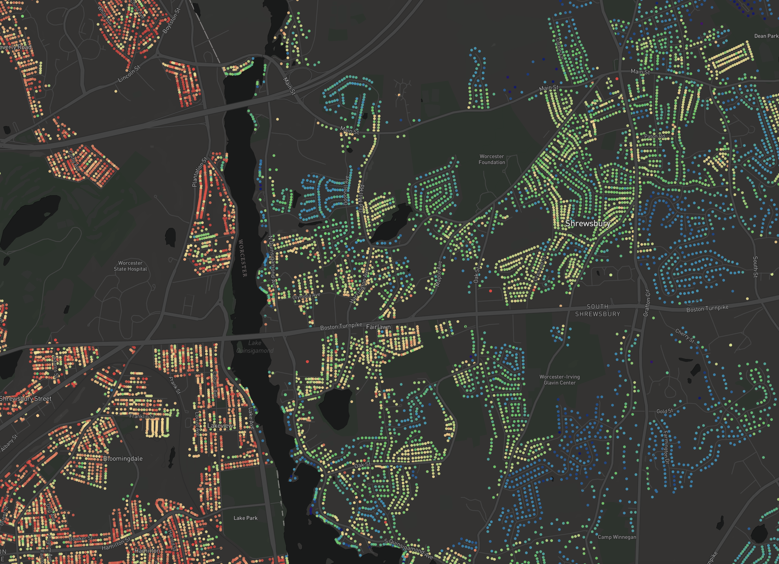 Massachusetts property values visualization